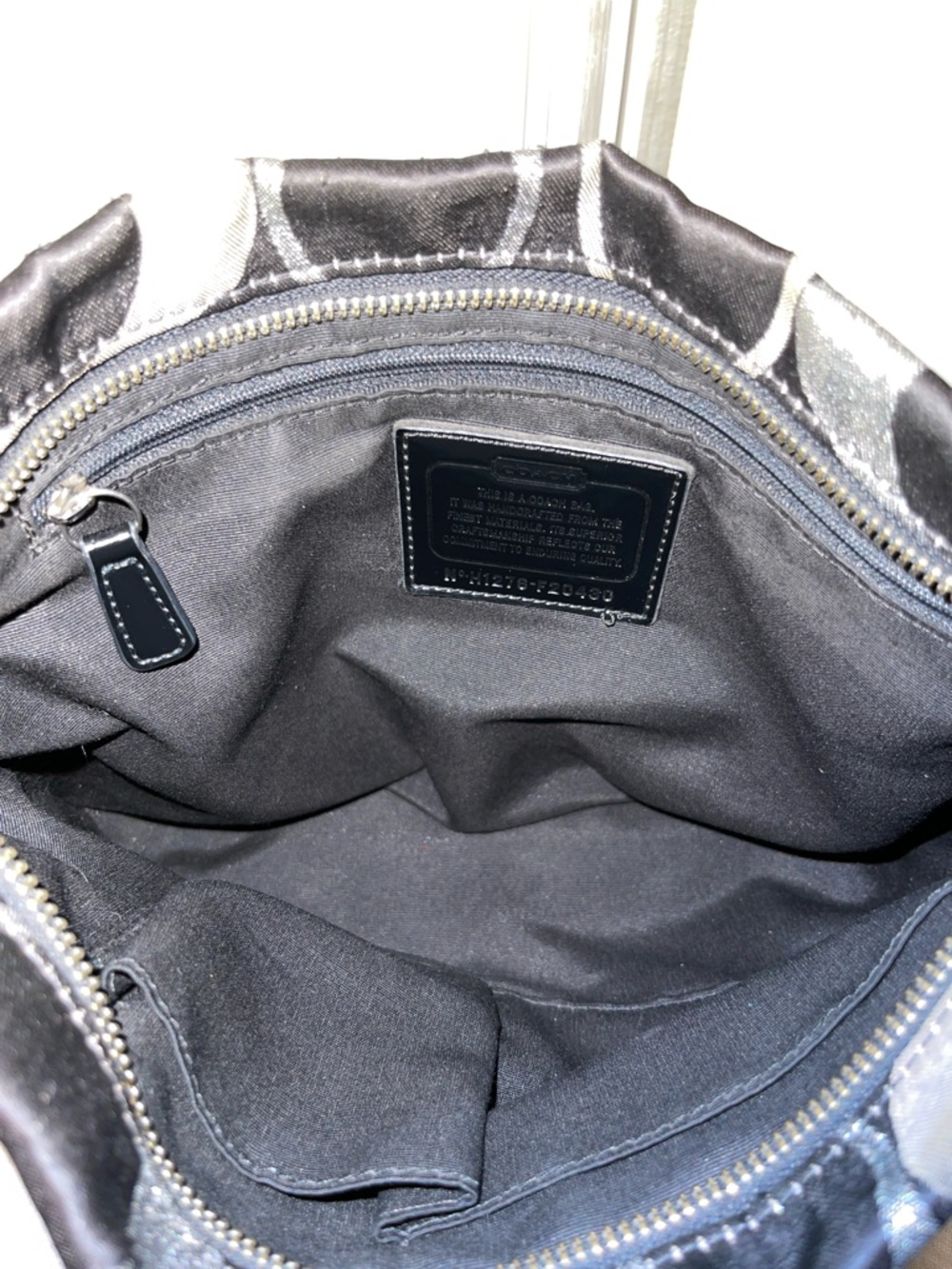 Coach Black and Gray Signature Crossbody Bag SOLD - Picture 5 of 8